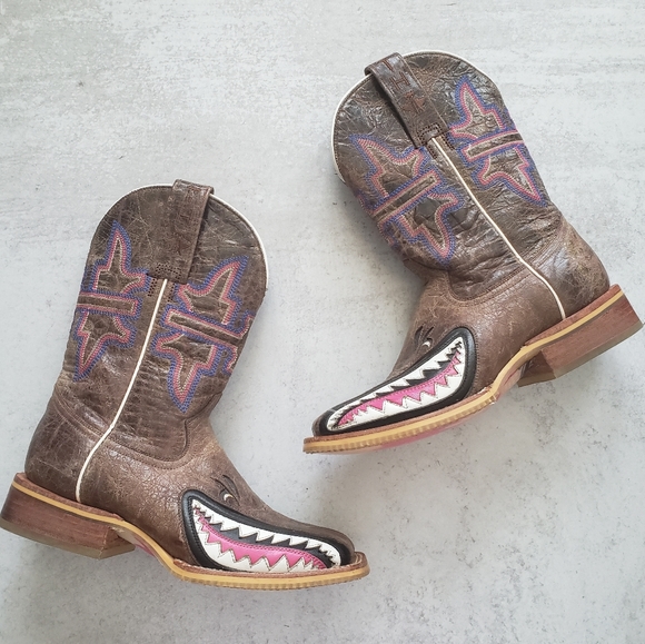 Tin Haul Shoes Tin Haul Man Eater Leather Cowboy Western Boots